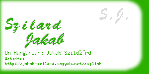 szilard jakab business card